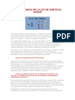 La Importancia de La Ley de Ohm en El Hogar