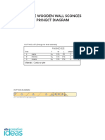 Simple Wooden Wall Sconces Project Diagram: (1) - 1 X 6 X 8 (/ x5 / X 96) Cedar or Pine