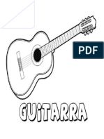 Guitarra para colorear