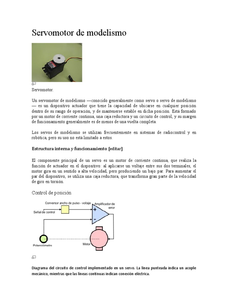 Servomotor de Modelismo | PDF | Motor eléctrico | Electromagnetismo