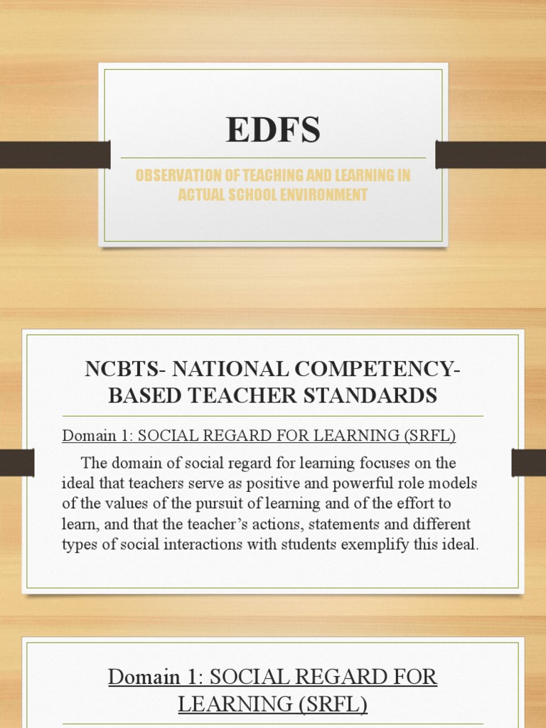 Observation of Teaching and Learning in Actual School Environment | PDF ...