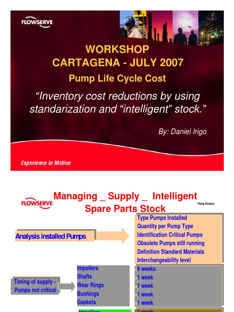 Pump Life Cycle Cost 4 Inventory Cost Reduction PDF Gasoline Pump