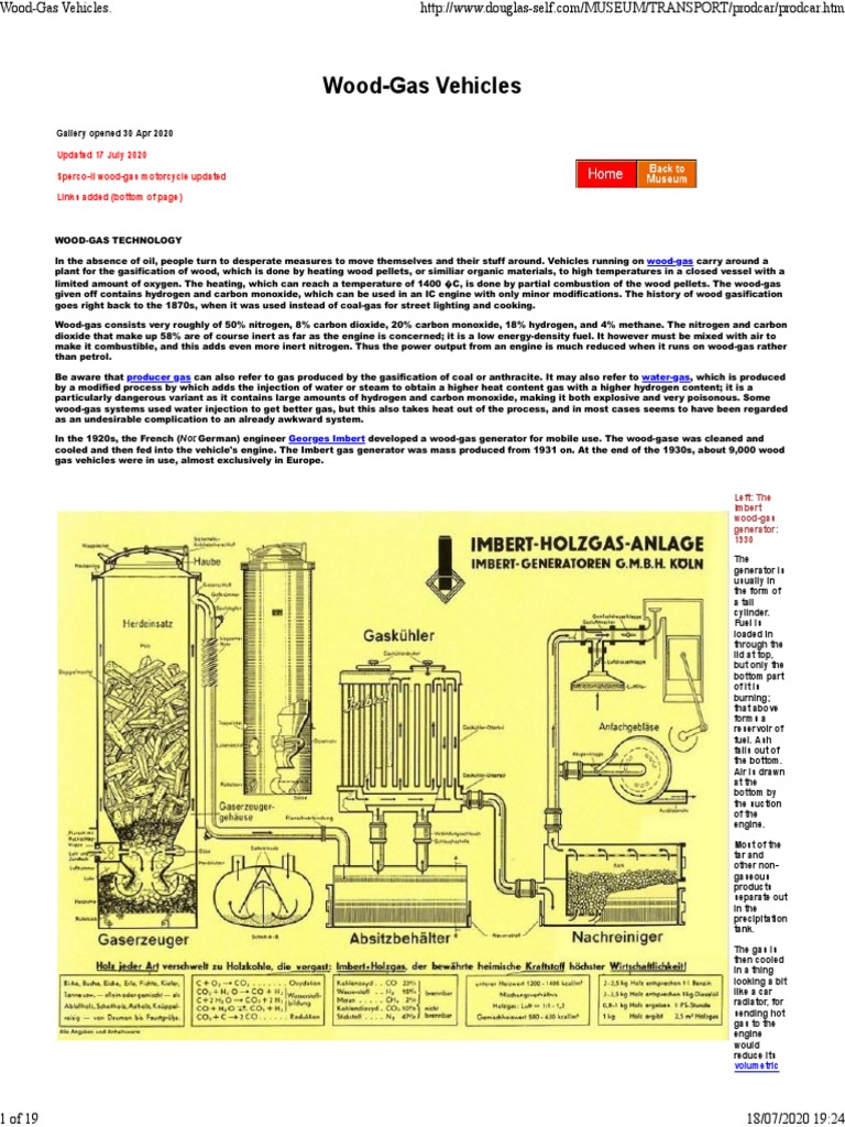 WoodGas Vehicles PDF Gasification Engines