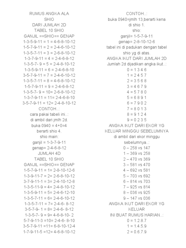 Rumus Angka Ala | PDF | Java | Indonesia