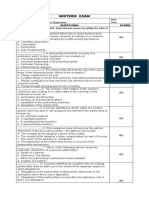 Midterm Exam: TEST I MULTIPLE CHOICE. Select The Best Answer by Writing The Letter of Your Choice.