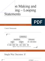 Decision Making and Branching - Looping Statements