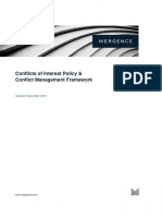 Conflicts of Interest Policy & Conflict Management Framework