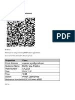 Autosweep Installation Appointment: Properties Value