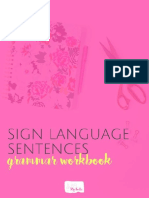 Sign Language Sentences Workbook