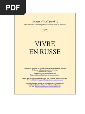 Livre Vivre En Russe Pdf Pdf Poesie