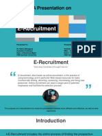 E-Recruitment: A Presentation On