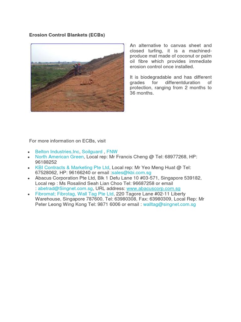 Erosion Control Blankets | PDF