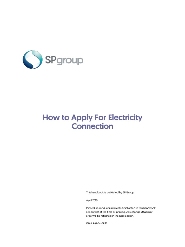 SP Group Electricity Connection Handbook | PDF | Electric Power ...