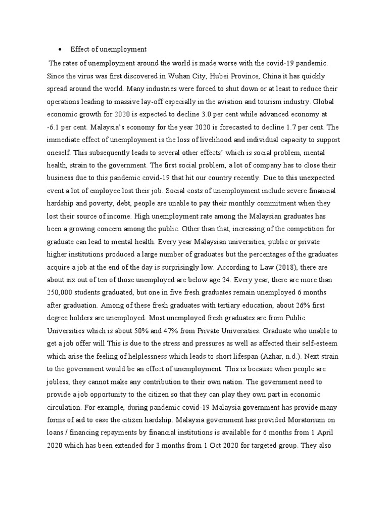 Effect of Unemployment | PDF | Unemployment | Social Science