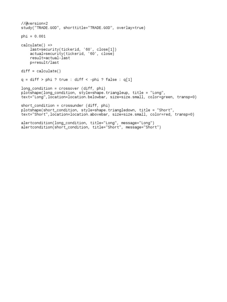 Trade.God Trading Strategy Script | PDF
