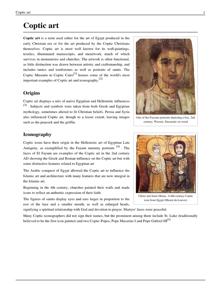 Coptic Art | PDF | Copts | Paintings