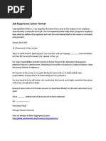 Construction Safety Supervisor Experience Letter | PDF | Industrial And ...
