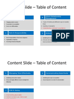 Content Slide - Table of Content: Service The Brand Differentiator" Client Relationship Management
