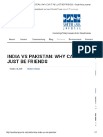 INDIA VS PAKISTAN - WHY CAN'T WE JUST BE FRIENDS - South Asia Journal