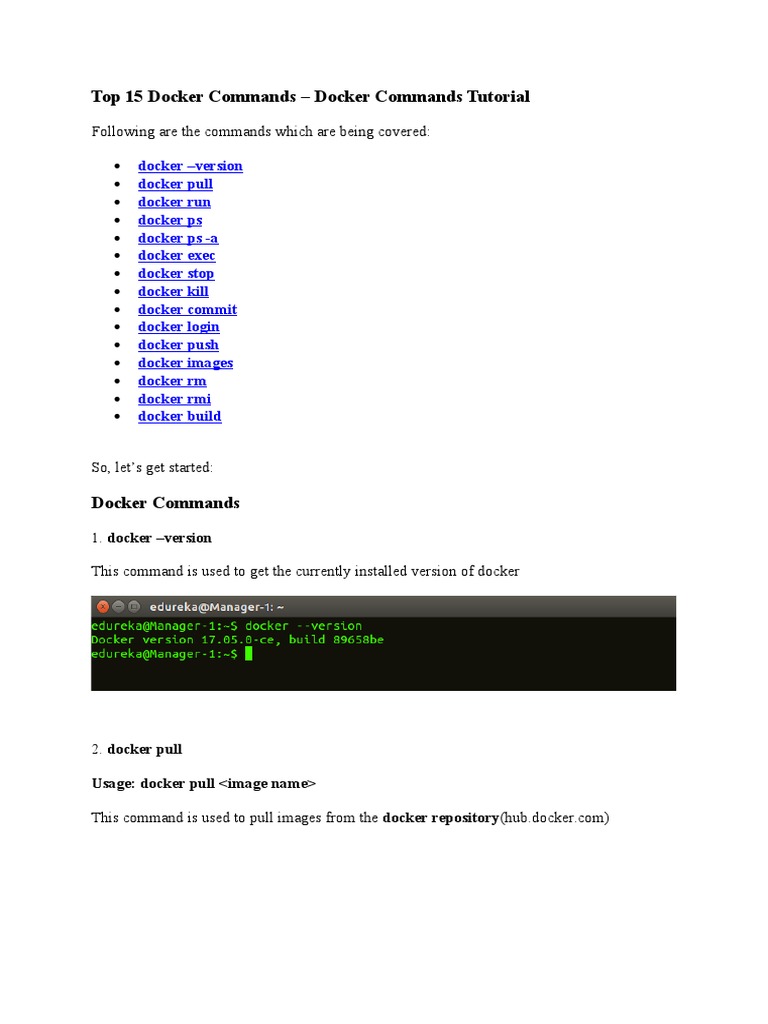 Essential Docker Commands Explained | PDF | Home & Garden | Technology ...