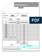 Equality Marketing Pty LTD: Time Sheet