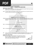 Part - I: Subjective Questions: Section (A) : Kinetic Friction