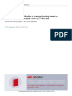 Analysis of Students' Difficulties in Chemical Bonding Based On Computerized Two-Tier Multiple Choice (CTTMC) Test