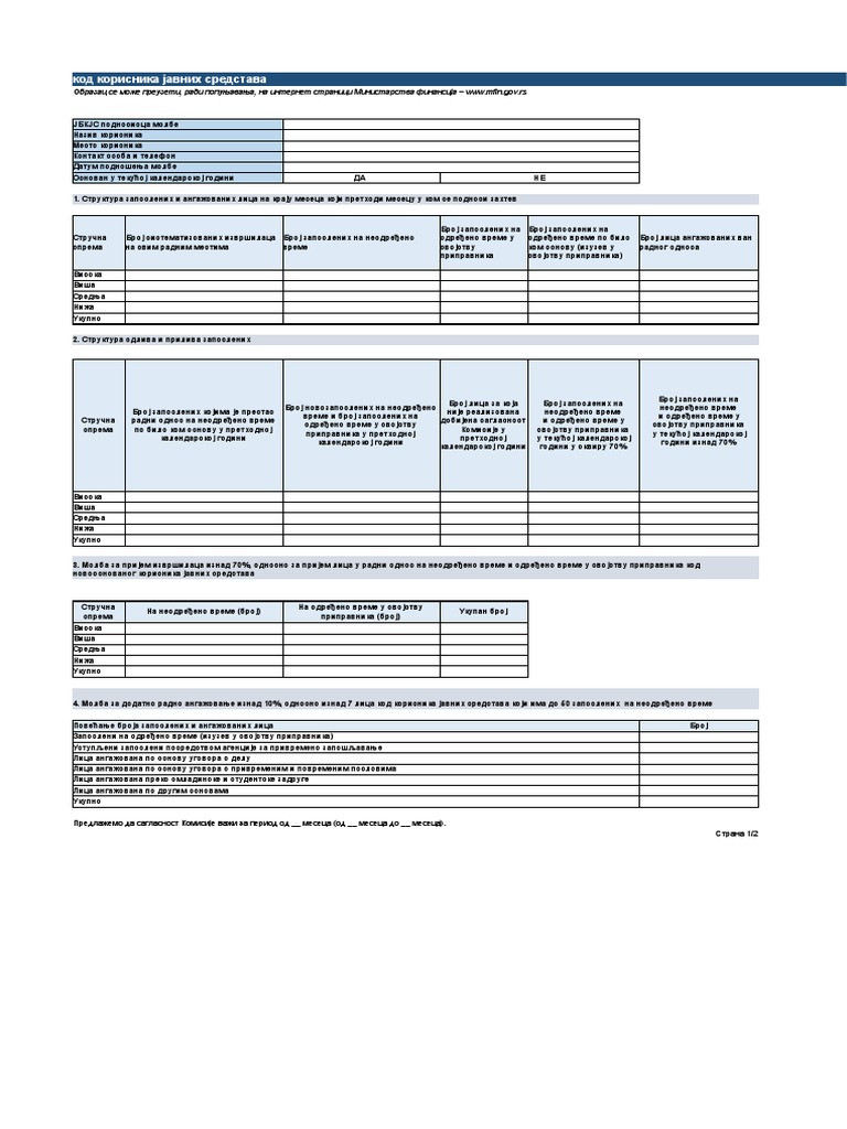Obrazac PRM Novo | PDF