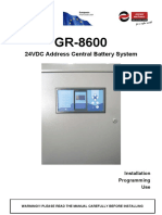 GR-8600 24VDC Address Central Battery System Installation and Programming Manual
