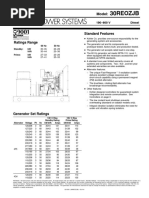 Kohler 30REOZJB John Deere 3029TF150 Spec Sheet PDF