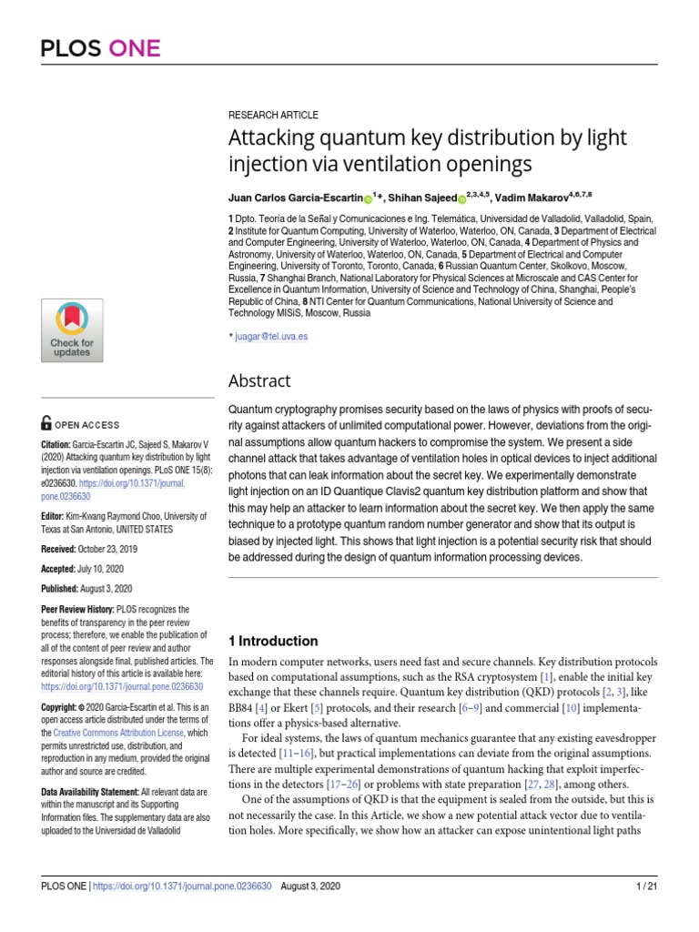 Attack Via Light Injection | PDF | Optical Fiber | Electronics