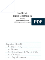 EC21101 Basic Electronics: Sudip Nag Tarun Kumar Bhattacharyya (E&ECE Department, IIT Kharagpur)