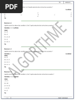 Exercice Corrigé Algorithmes | PDF | Informatique | Mathématiques appliqués