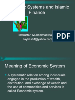 Economic Systems and Islamic Finance: Instructor: Muhammad Kashif