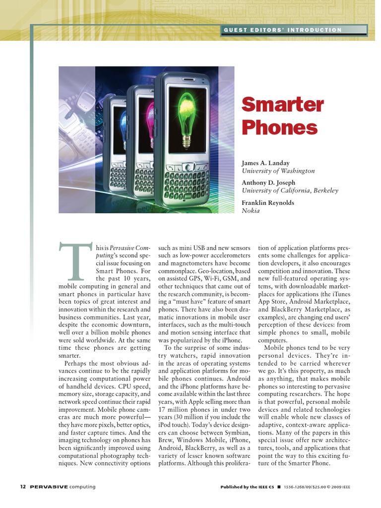 Smarter Phones: Puting's Second Spe | PDF | Smartphone | I Phone
