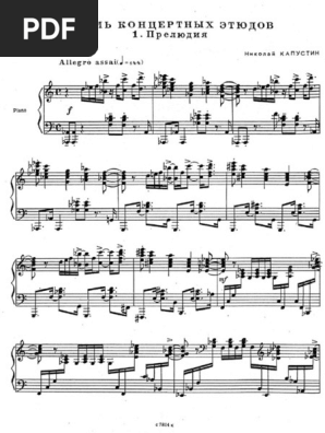 Kapustin Op.40 - 8 Concert Etude 1 | PDF