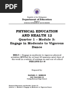 Physical Education and Health 12: Quarter 1 - Module 3: Engage in Moderate To Vigorous Dance