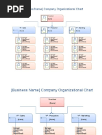 (Business Name) Company Organizational Chart: President President