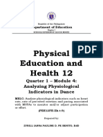 Physical Education and Health 12: Quarter 1 - Module 4: Analyzing Physiological Indicators in Dance