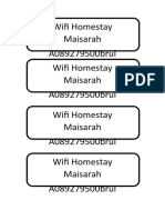 Wifi Homestay Maisarah
