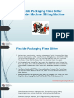 Flexible Packaging Films Slitter Rewinder Machine, Slitting