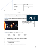 planets worksheet  1 