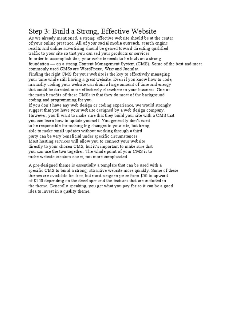Building Effective Easy Website | PDF