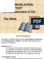 Divine Revelation by Letter - The Bible