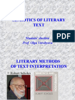 Semiotics of Literary Text