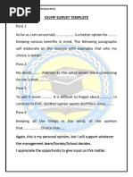 Celpip Survey Template