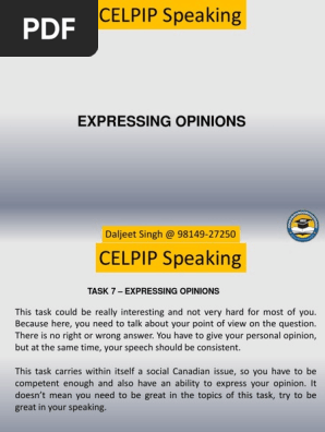 Celpip Task 7