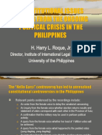 UPDATED CONSTITUTIONAL LAWS - Constitutional Issues Arising From The Ongoing Political Crisis in