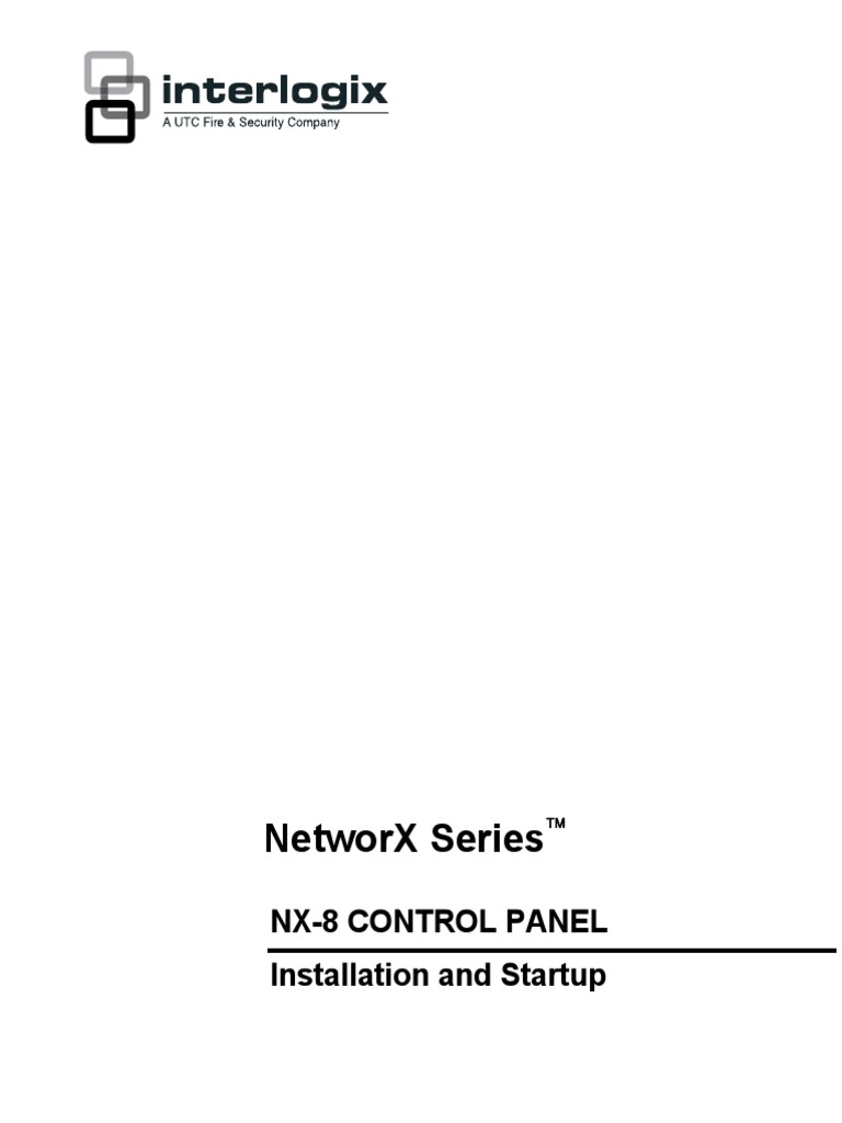 NX8 Control Panel Install Manual INX8IM Rev B PDF