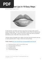 RapidFireArt Tutorials How To Draw Lips 10 Easy Steps